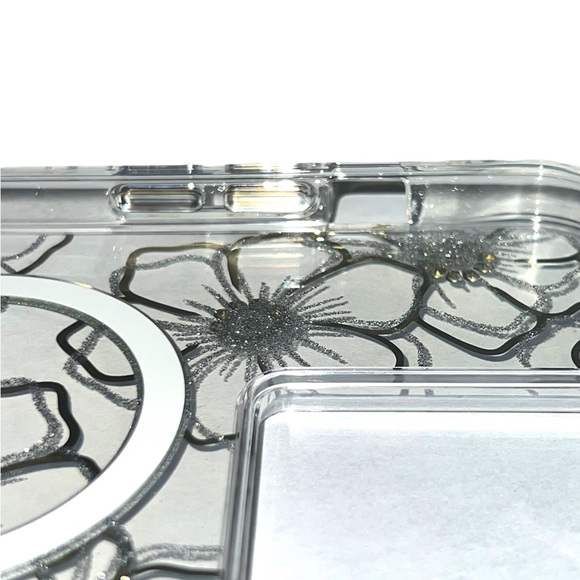 CASE-MATE Glitter Floral Gems MagSafe iPhone 15 PRO MAX Hard Case - Picture 15 of 16